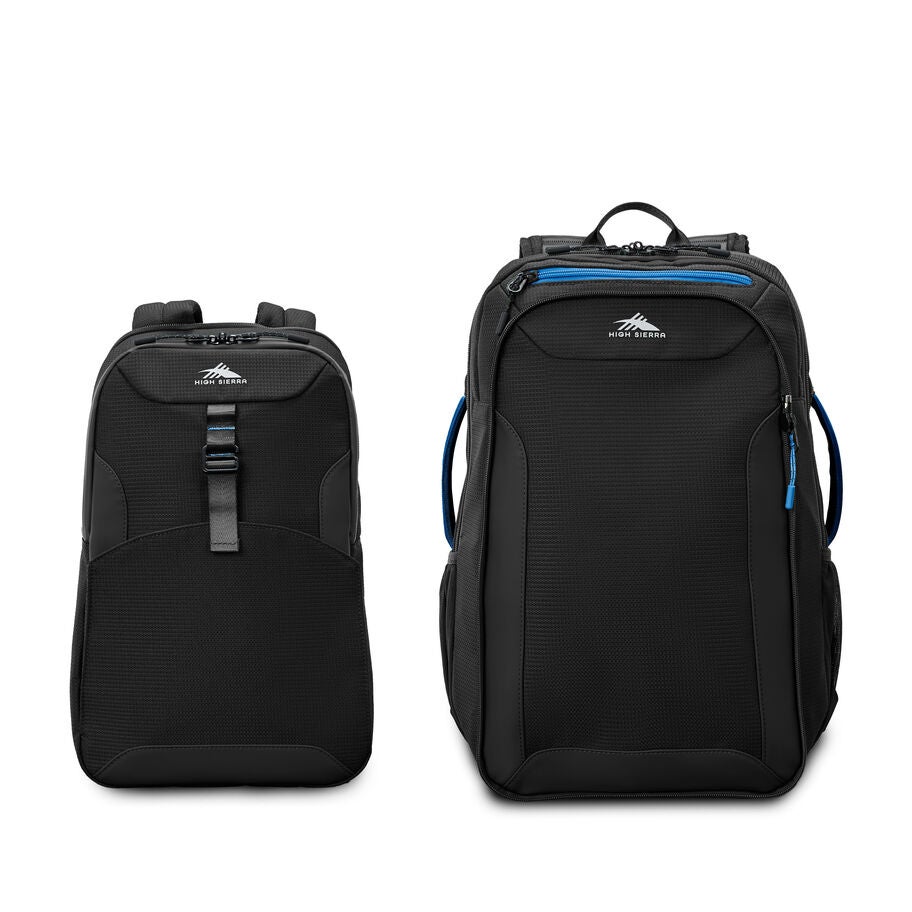 High Sierra Hi-Life 3-in-1 Convertible Backpack in the color Black/Blue. image number 2