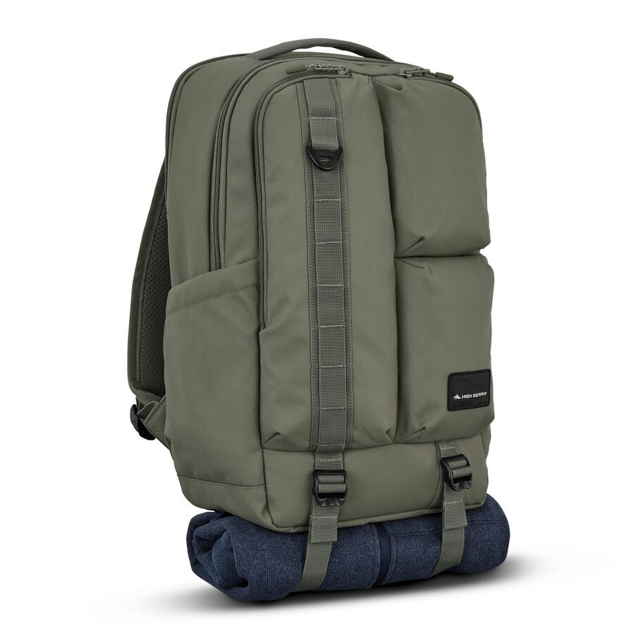 High Sierra Lineage Backpack in the color Olive. image number 8