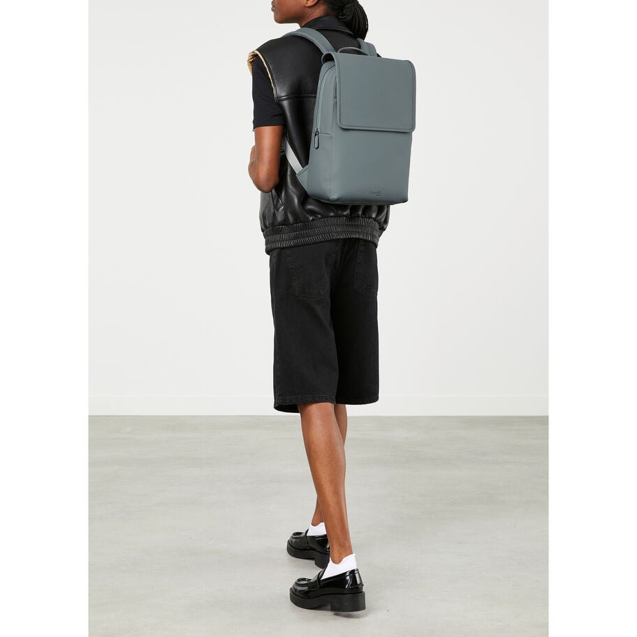 Lipault Lost In Berlin Square Backpack 2.0 in the color Cement Storm. image number 1