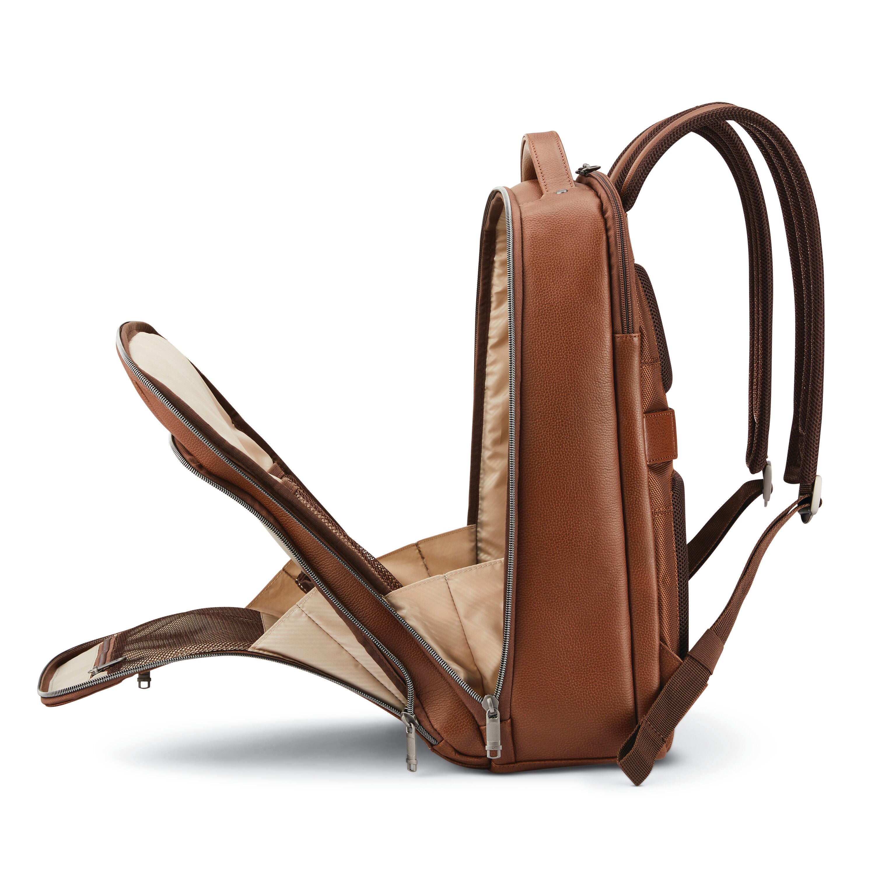 Classic leather backpack samsonite deals
