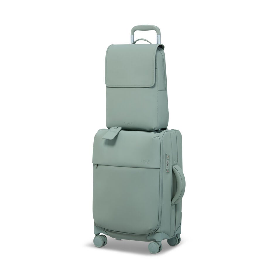 Lipault Lost In Berlin Square Backpack 2.0 in the color Yoga Green. image number 7