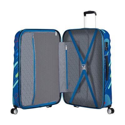 American Tourister Disney Wavebreaker Spinner Large in the color Mickey Future Pop.