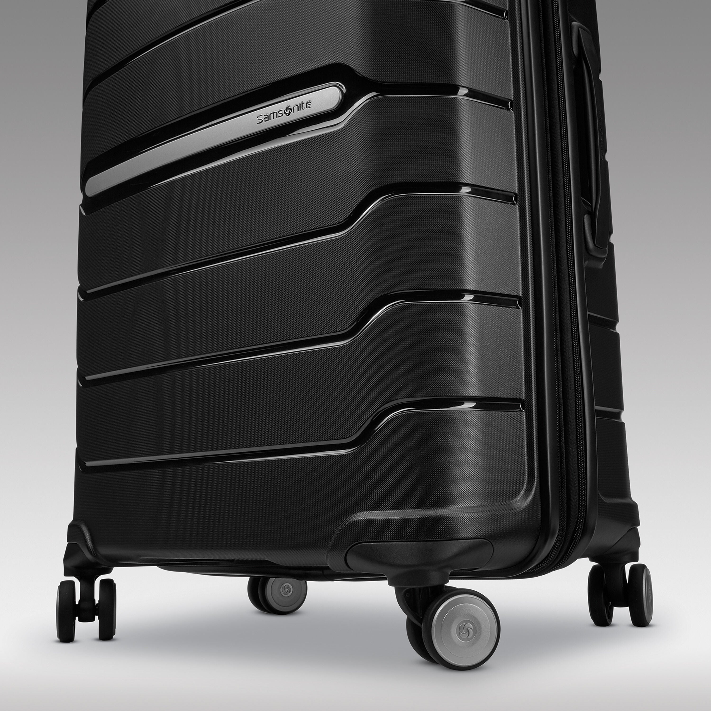 Valise Vintage Samsonite Coque Rigide - Noire - Grande Taille - Fabriquée En Belgique