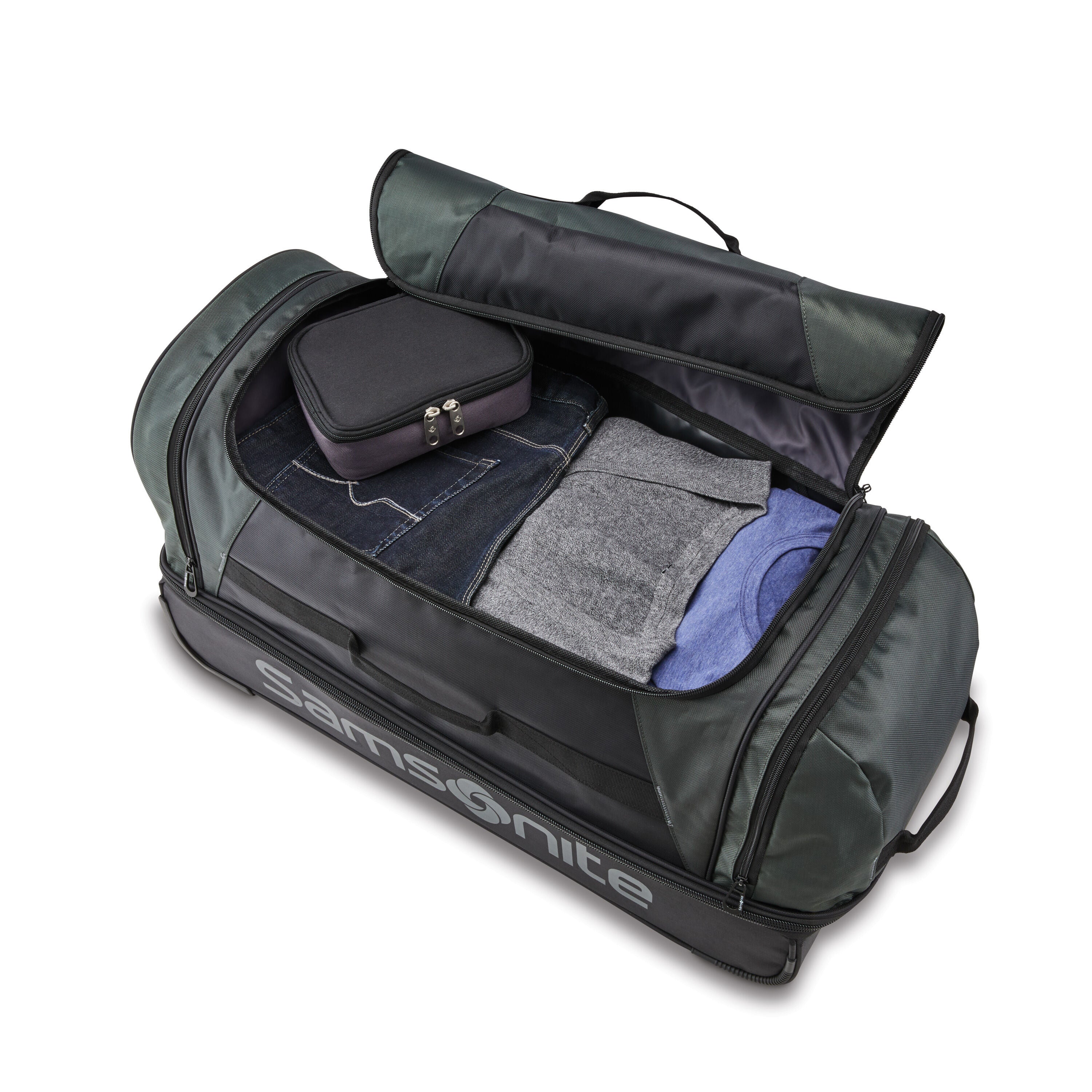 2 wheel duffle bag on sale