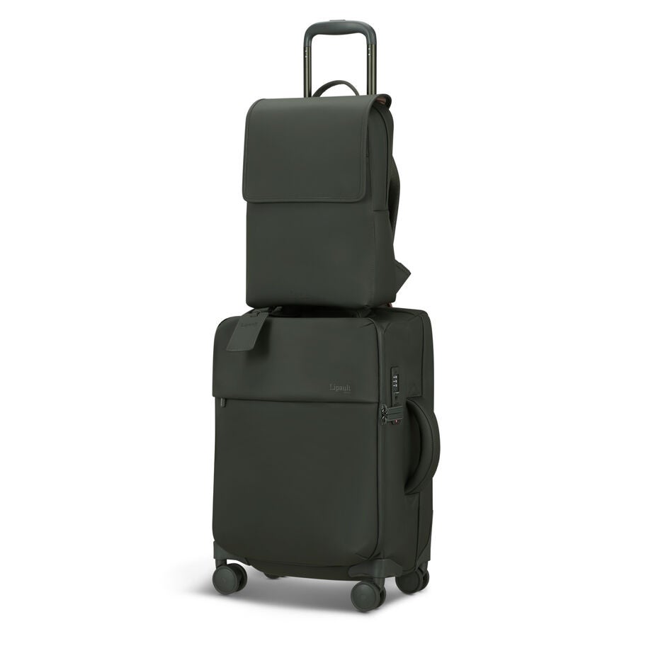 Lipault Lost In Berlin Square Backpack 2.0 in the color Dark Moss. image number 7