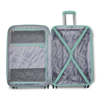 American Tourister Stratum 3.0 valise de cabine &agrave; roues in the color Vert surr&eacute;aliste.