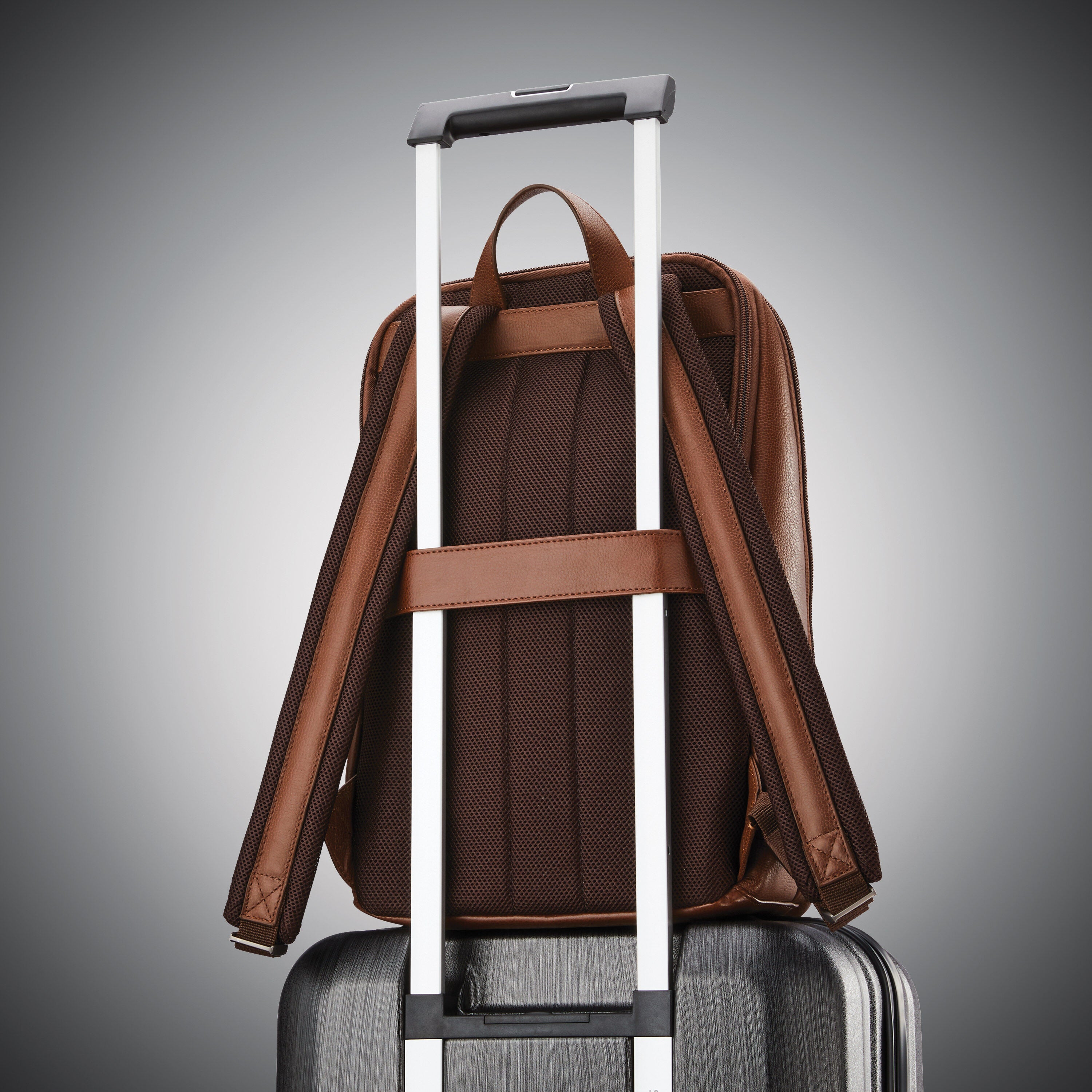 Samsonite slim leather backpack new arrivals