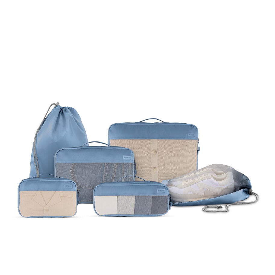 American Tourister Stratum 3.0 6 Piece Packing Cubes in the color Elemental Blue. image number 0
