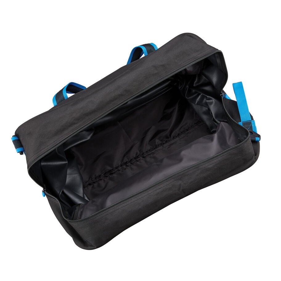 American Tourister EXO Hybrid Duffle in the color Black/Blue. image number 4