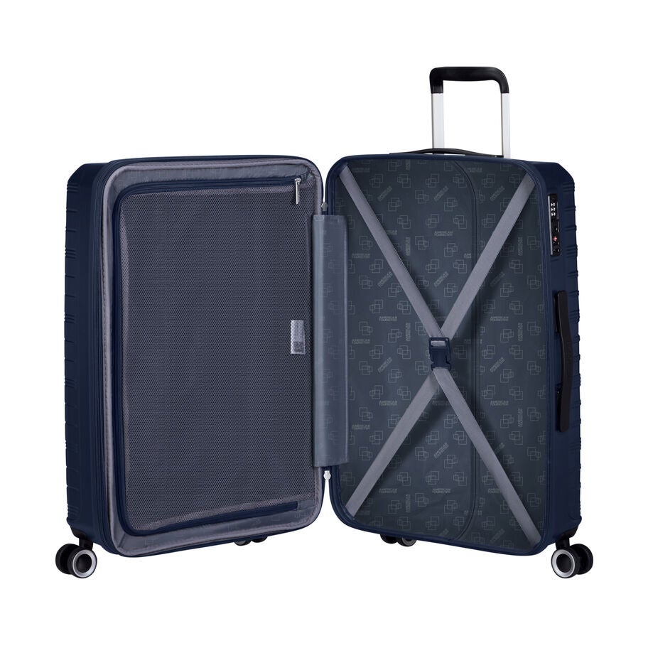 American Tourister Surftime Spinner Medium in the color Metallic Blue. image number 1