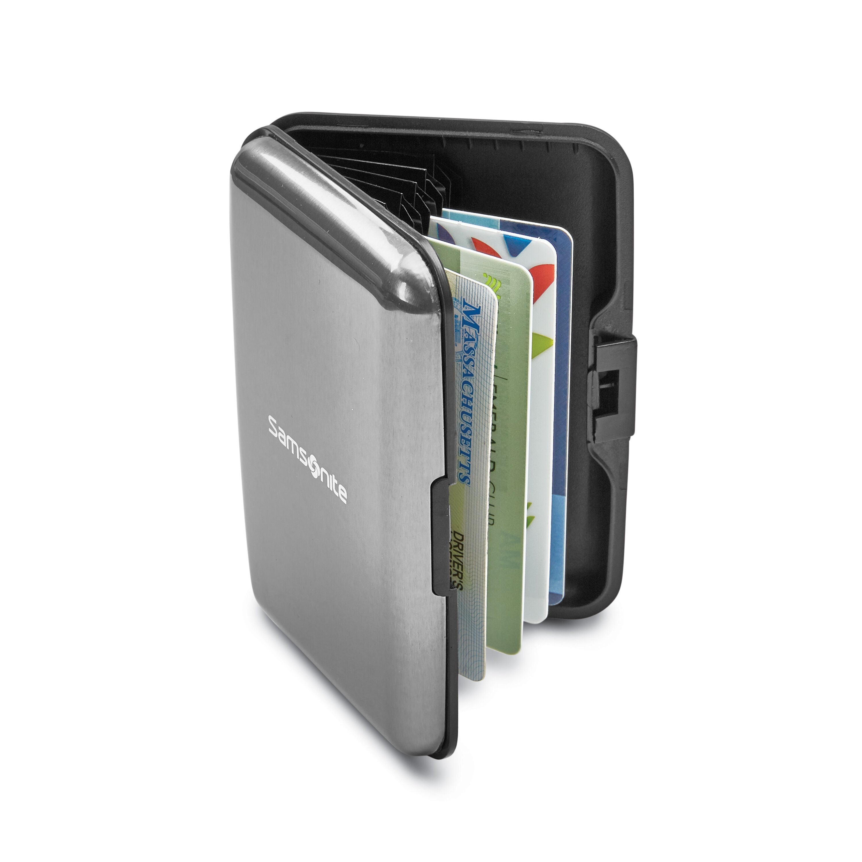 Samsonite RFID Blocking Credit Card Sleeves 3-Pack, White Protect Your Cards From Electronic Theft Samsonite RFID Blocking Credit Card Sleeves 3-Pack, White Protect Your Cards From Electronic Theft