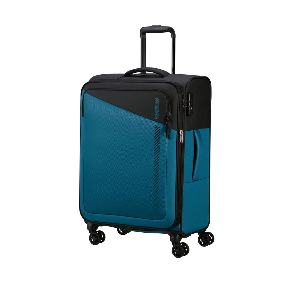 American Tourister Daring Dash valise moyen &agrave; roues in the color Noir/Bleu. image number 0