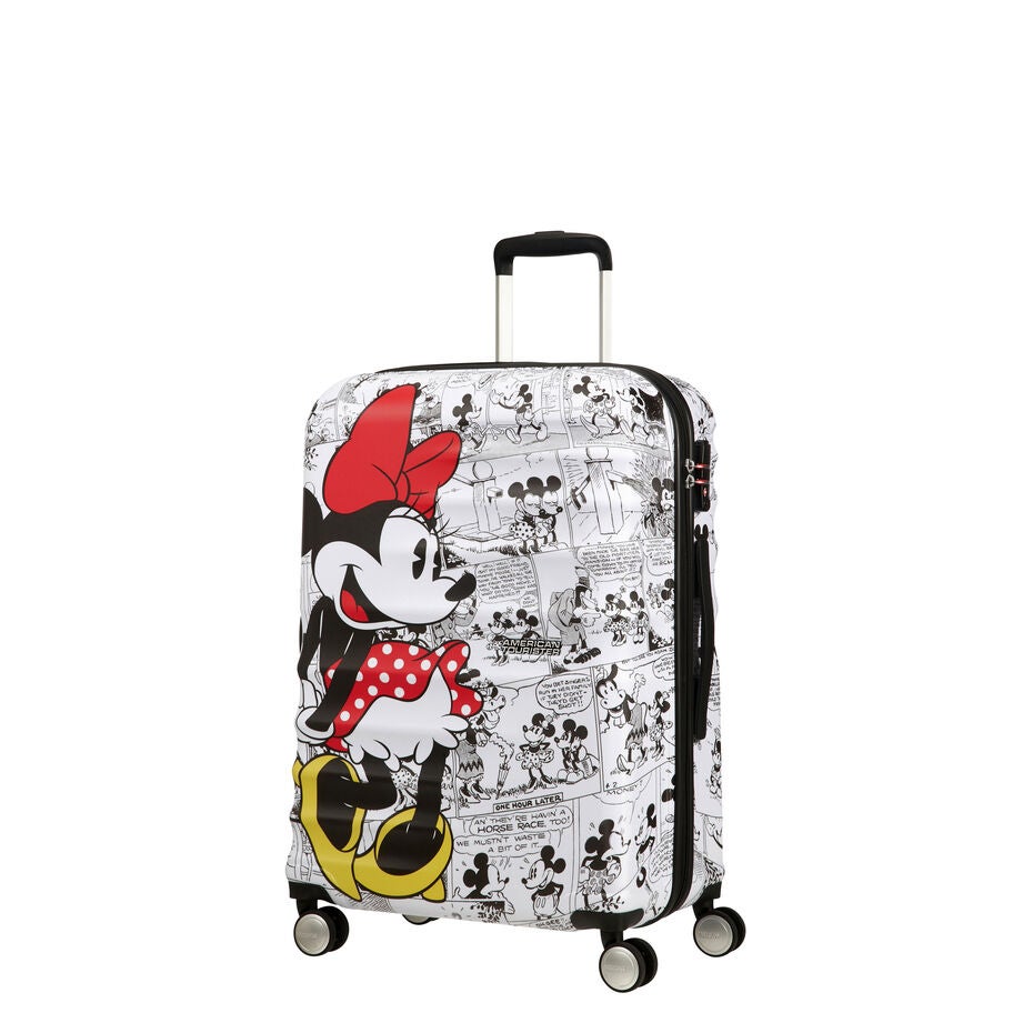 American Tourister Disney Wavebreaker Spinner Medium in the color Minnie Comics White. image number 0