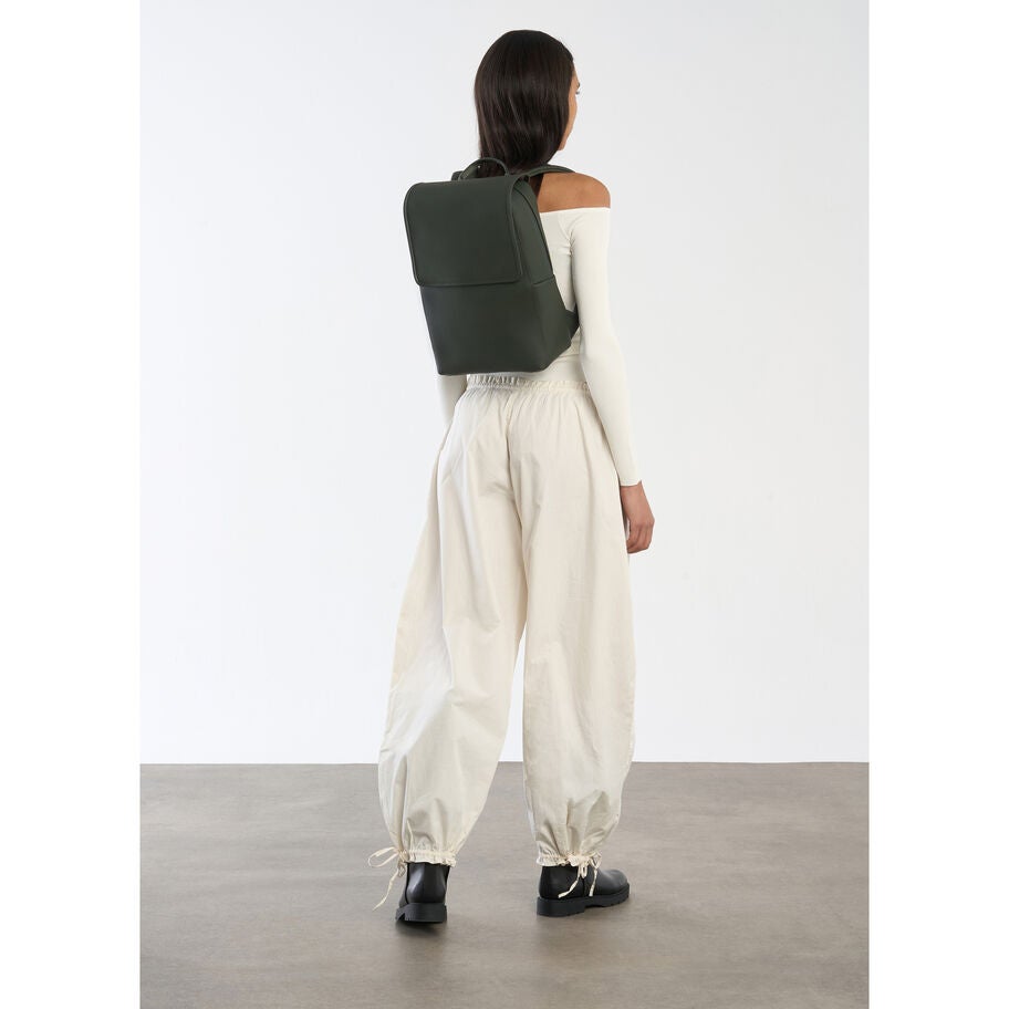 Lipault Lost In Berlin Square Backpack 2.0 in the color Dark Moss. image number 1