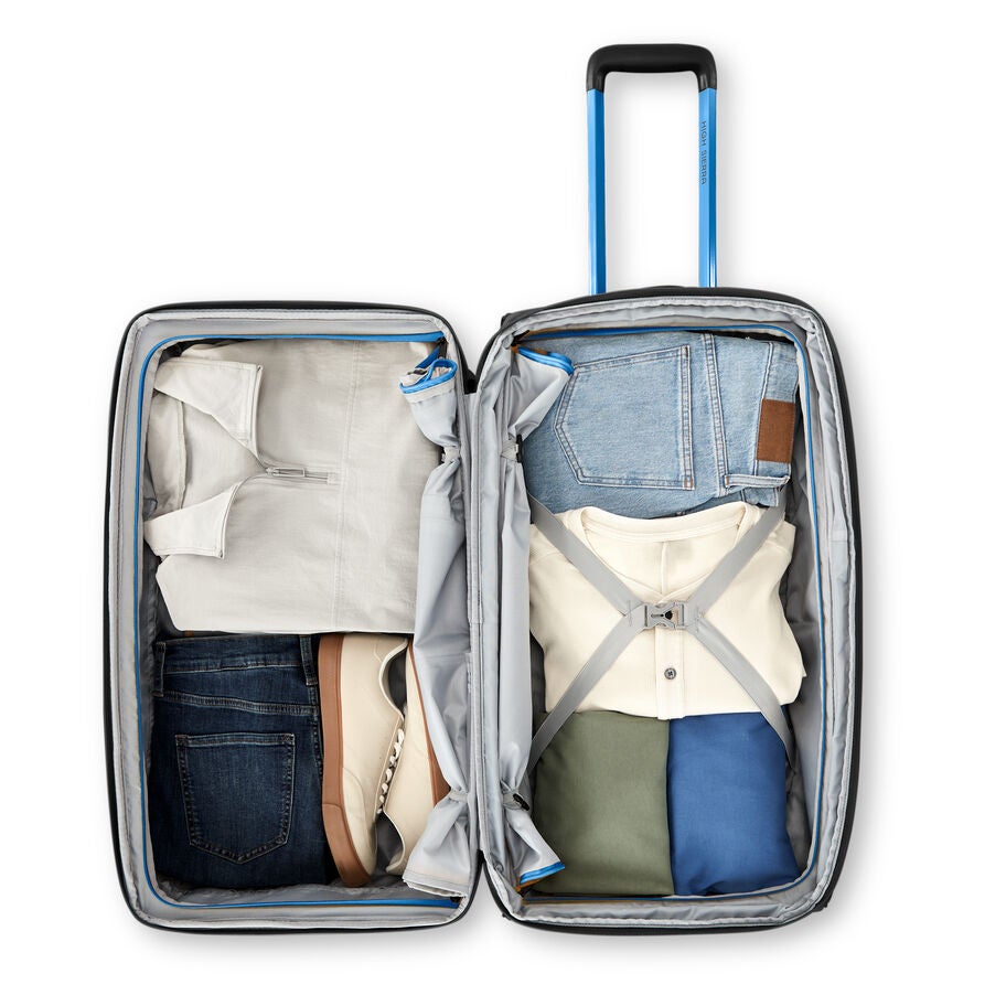 High Sierra Hi-Life Wheeled Duffle (28") in the color Black/Blue. image number 2