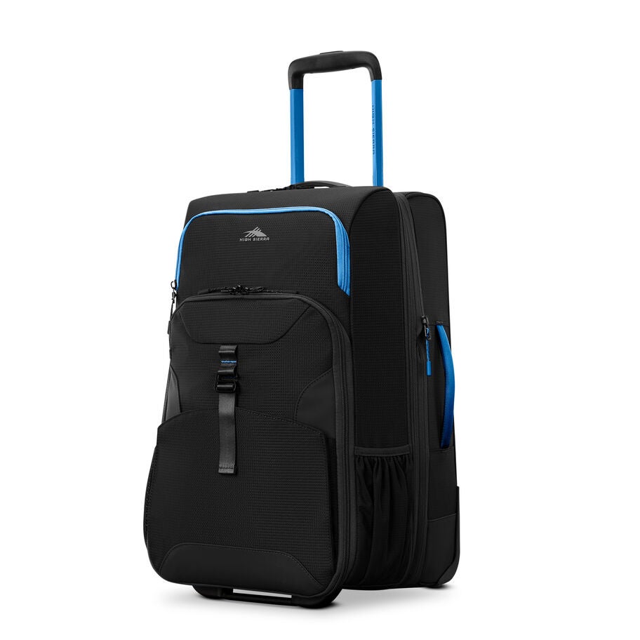 High Sierra Hi-Life Wheeled Duffle (22") in the color Black/Blue. image number 0
