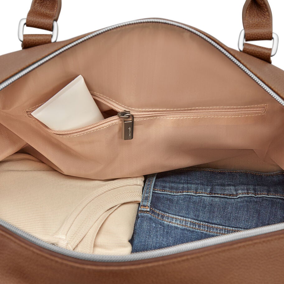 Samsonite Classic Leather Sac de sport week-end in the color Cognac. image number 3