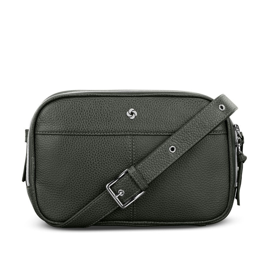 Samsonite Mobile Solution 2 Leather Bandouli&egrave;re RFID in the color Olive. image number 0