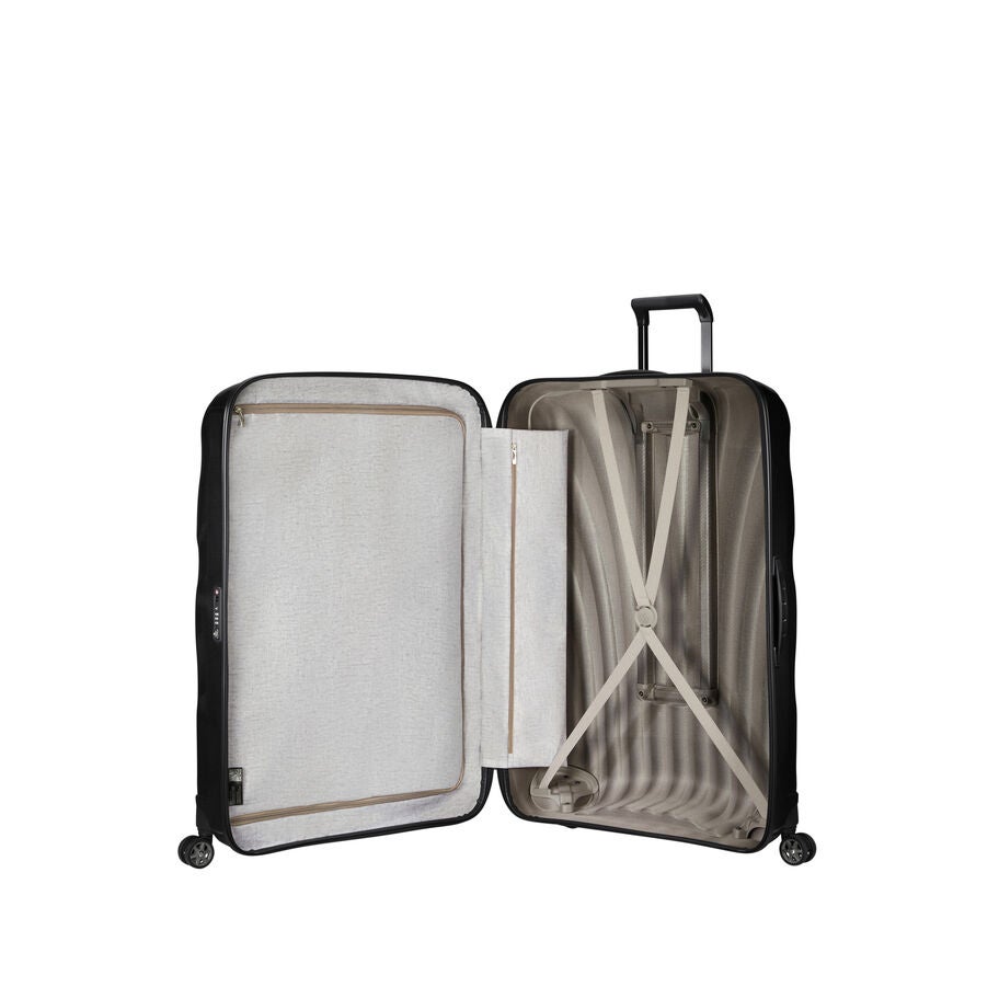 Interior Image of Samsonite Black C-Lite Spinner Large Luggage with Open Interior image number 1