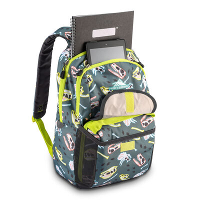 High Sierra BTS Ollie Backpack  Lunch Bag Combo in the color Dino Dig/Mercury.