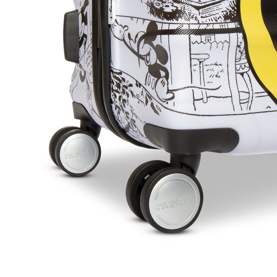 American Tourister Disney Wavebreaker Spinner Carry-On&trade; in the color Minnie Comics White. image number 4