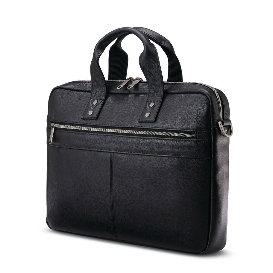 Samsonite Classic Cuir Mallette Mince in the color Noir. image number 0