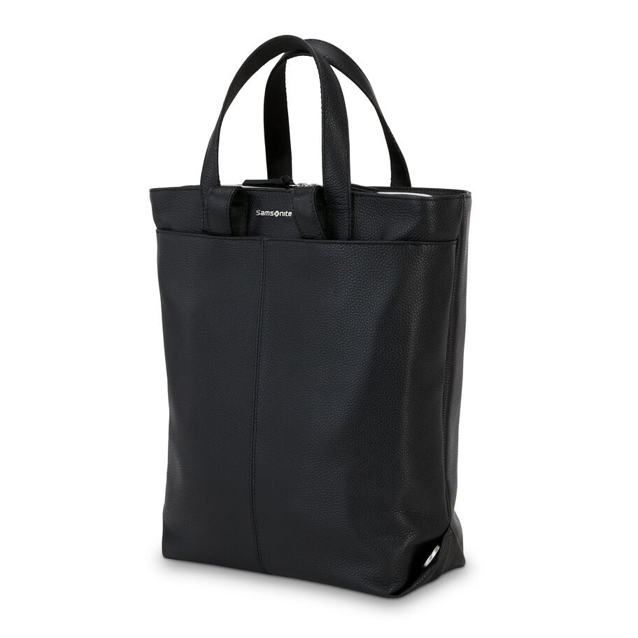 Samsonite Sac &agrave; dos en cuir convertible pour femme in the color Noir. image number 6