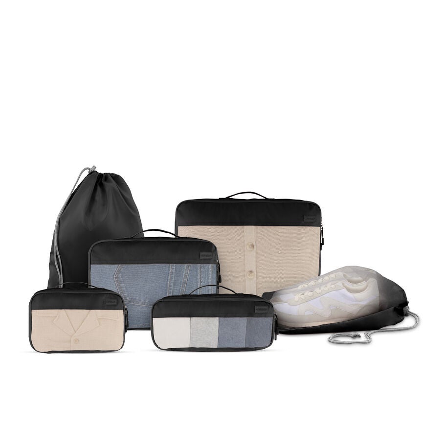 American Tourister Stratum 3.0 6 Piece Packing Cubes in the color Black. image number 0