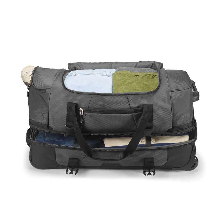 High Sierra Fairlead 28" Drop Bottom Duffle in the color Mercury/Black. image number 1