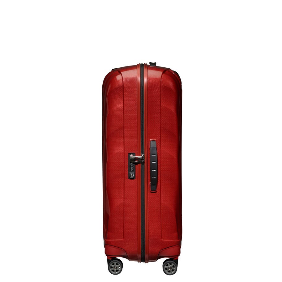 Side 1-View Image of Samsonite Red C-Lite Spinner Large Luggage  image number 2