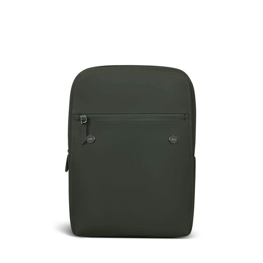 Lipault Lost In Berlin Square Backpack 2.0 in the color Dark Moss. image number 3
