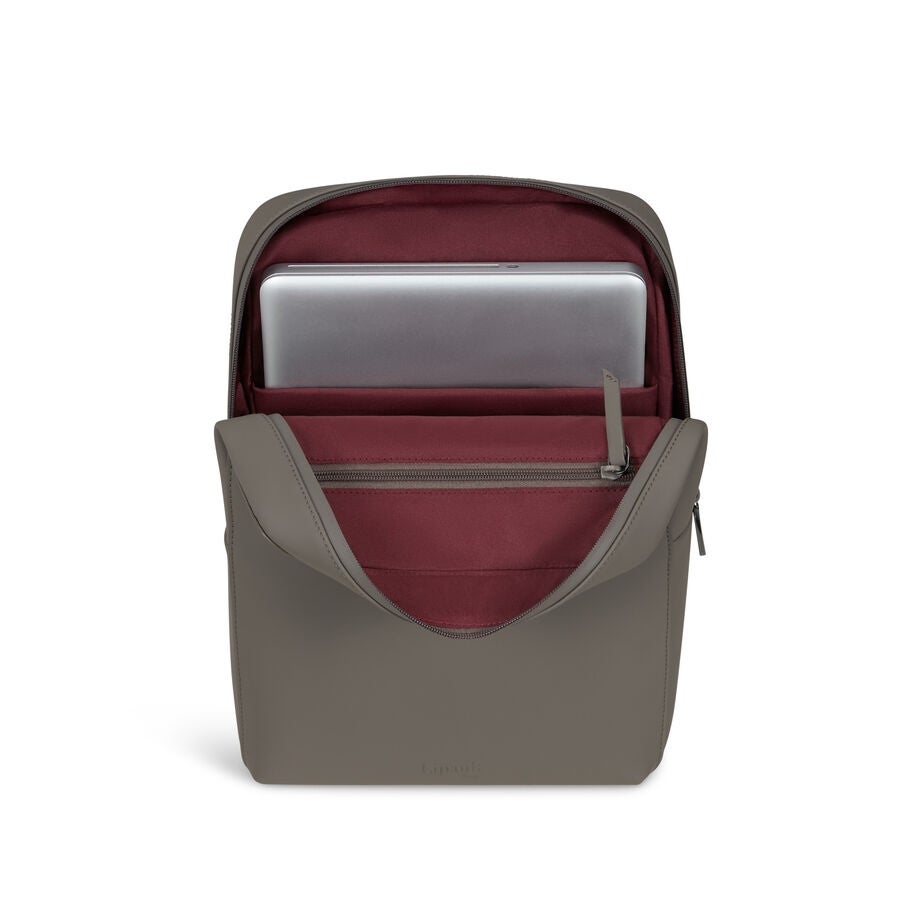 Lipault Lost In Berlin Square Backpack 2.0 in the color Ash Stone. image number 2