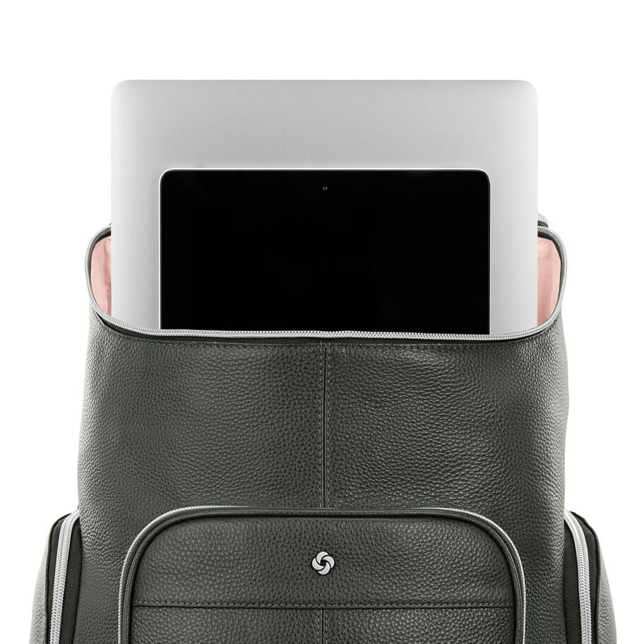 Samsonite Mobile Solution 2 Cuir Sac &agrave; Dos de Luxe in the color Olive. image number 2