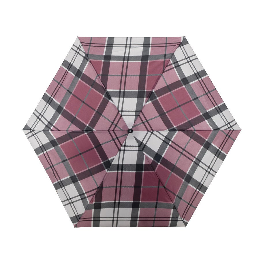 Samsonite Manual Flat Umbrella in the color Garnet Red Check. image number 0