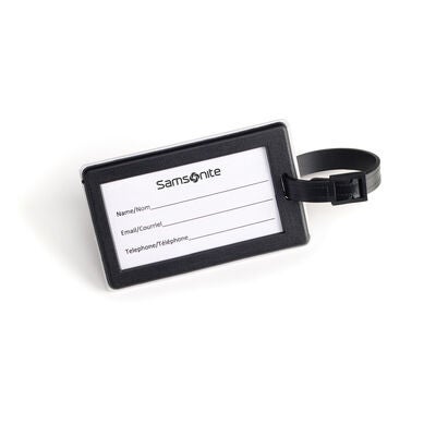 Samsonite Canadian Luggage ID Tag in the color Maple Leaf Red/Black.