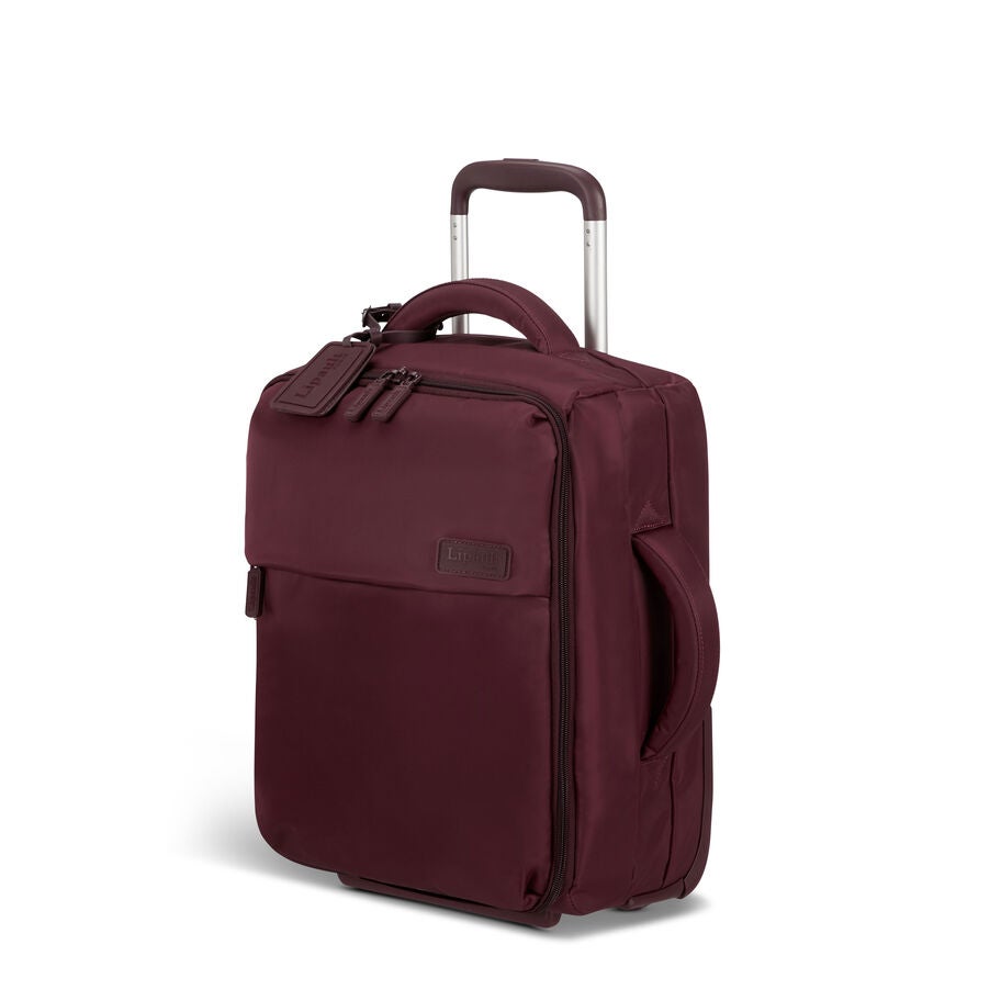 Lipault Foldable Plume Mini Cabin Upright, Bordeaux, Front 3/4 Image image number 6