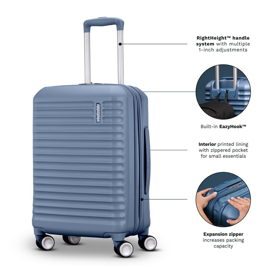 American Tourister Stratum 3.0 Spinner Carry-On&trade; in the color Elemental Blue. image number 8