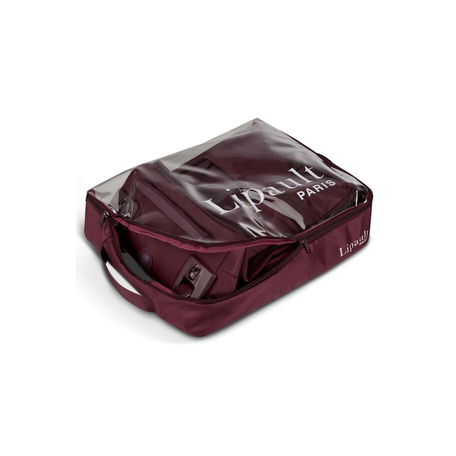 Lipault Foldable Plume Mini Cabin Upright, Bordeaux, Packed in Storage Cover image number 2