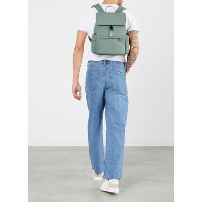 Lipault LOST IN BERLIN Mini Cargo Backpack in the color Yoga Green.