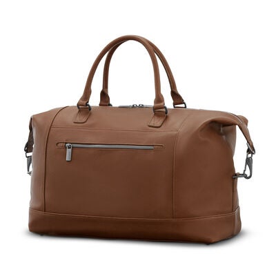 Samsonite Classic Leather Sac de sport week-end in the color Cognac.