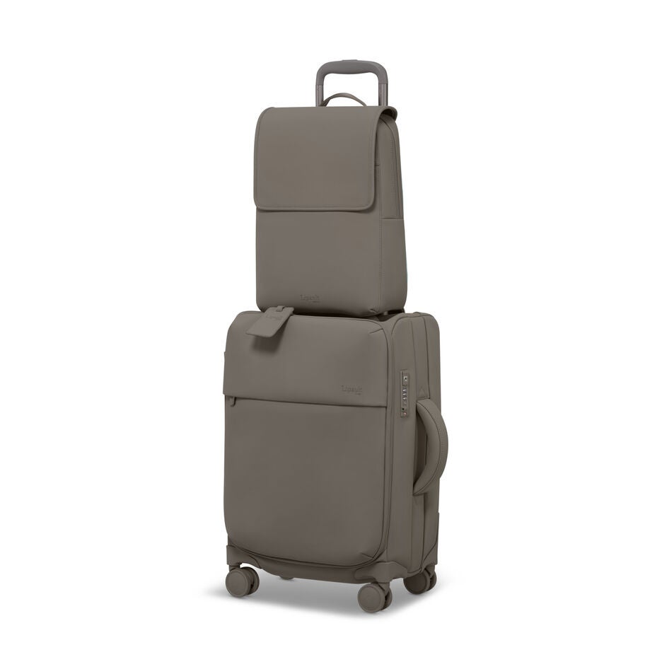 Lipault Lost In Berlin Square Backpack 2.0 in the color Ash Stone. image number 7