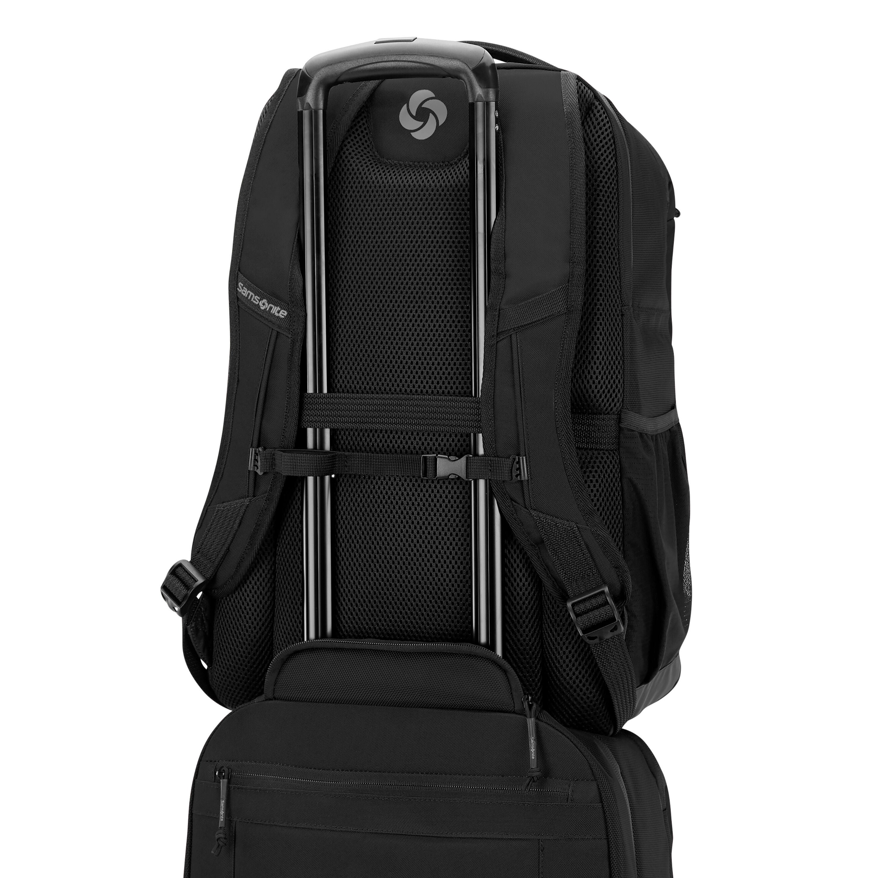 Sac De Voyage Samsonite – Cabine, Noir, Polyester, Multiples Compartiments – Occasion