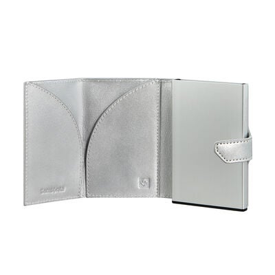 Samsonite Alu Fit X Proxis Slide-Up Wallet in the color Silver.