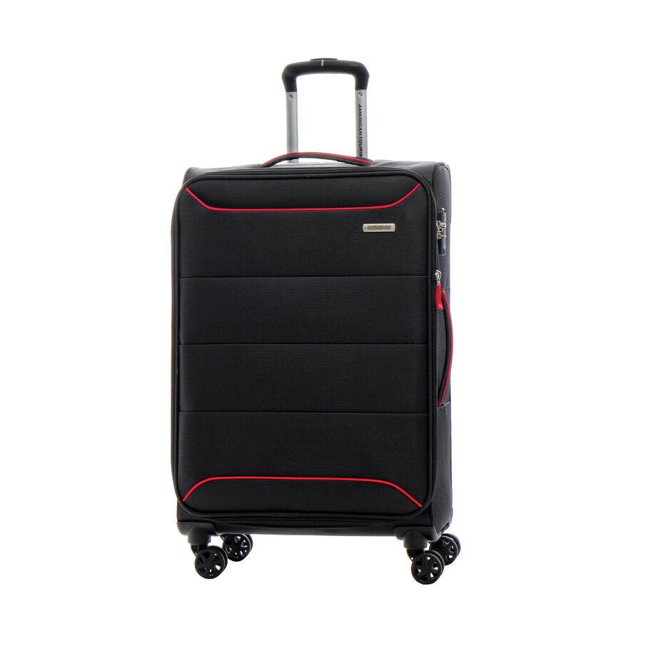 American Tourister Journey Lite Spinner Medium in the color Black/Red. image number 0